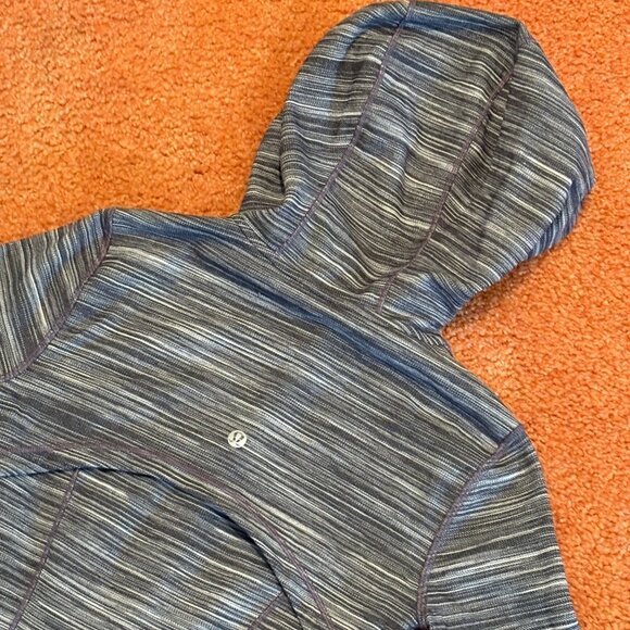 Lululemon Hooded Full Zip Define Jacket Nulu Heathered Black White Black Size 2 - Picture 6 of 10